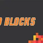 Farebné bloky v rohoch s nápisom 10 BLOCKS na tmavom pozadí