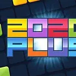 Farebné bloky usporiadané do textu 2020 PLUS na tmavomodrom pozadí