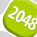 Zelený štvorec so zaoblenými rohmi s číslom 2048 bielou farbou