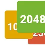 Zelené, modré, oranžové a červené štvorce s číslami 2048, 1024, 512, 256