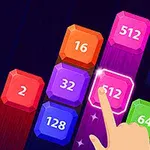 Farebné bloky s číslami na tmavomodrom pozadí, kde ruka ukazuje na ružový blok s číslom 512