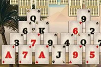 Zábavná kartová hra Tripeaks Solitaire v starovekom Egypte