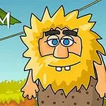 Kreslená postava s blond bradou stojaca pri strome na lúke s modrou oblohou a textom Adam and Eve 2