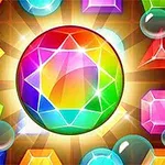 Farebný diamant obklopený rôznofarebnými drahokamami a svetelnými efektmi