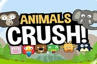 Hra Animals Crush obsahuje logá zvierat, ktoré musíte zladiť tri alebo viac.