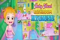 Baby Hazel sa učí dôležitosť hygieny v kúpeľni
