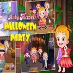 Postavičky detí v kostýmoch oslavujú Halloween, obklopené sviečkami a dekoráciami na rôznych miestach
