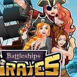 Pirátska loď plávajúca po mori s tromi postavami pirátov v popredí a výrazným nápisom Pirates