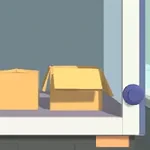 Dva kartónové boxy v zadnej časti nákladného auta