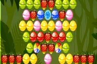 Klasická hra Bubble Shooter s ovocnými cukríkmi obsahuje množstvo nových