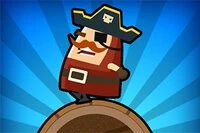 V Captain Pirate hráte ako kapitán, ktorý sa valí dolu horou v sude