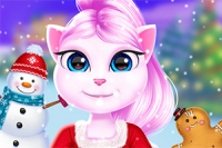 Vitajte v hre Cat Girl: Vianočné dekorácie
