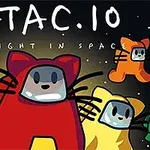Ilustrácia mačiek v skafandroch vo vesmíre s nápisom CATAC
