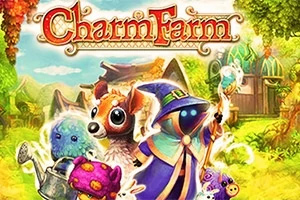 Farebná ilustrácia s postavičkami vo fantasy štýle, vrátane mága, zvieratiek a farebných príšeriek, na pozadí s prírodnou scenériou a budovami