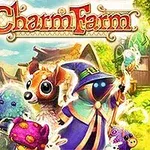 Farebná ilustrácia s postavičkami vo fantasy štýle, vrátane mága, zvieratiek a farebných príšeriek, na pozadí s prírodnou scenériou a budovami