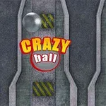Gulička na hracej ploche s nápisom CRAZY ball uprostred priemyselného prostredia
