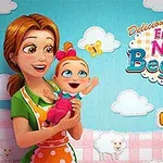 Žena držiaca bábätko v náručí na pozadí s modrou oblohou, oblakmi a ovečkami, s textom v ružovo-modrom prevedení vpravo