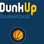 Modré pozadie s veľkým nápisom v bielej a žltej farbe nad oranžovou basketbalovou loptou