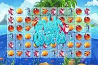 Hra Fish World je zábavná podvodná Match 3 hra v rade