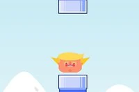 Flappy Trump je zábavná hra podobná Flappy Bird