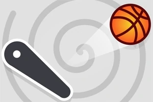 Čierna páka a oranžová basketbalová lopta na špirálovom sivom pozadí