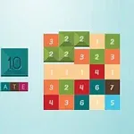 Farebná mriežka s číslami a nápis GET 10 ULTIMATE na modrom pozadí