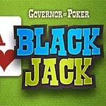 Karty s motívom listov (J trefl a A srdce) na zelenom pozadí s nápisom Black Jack
