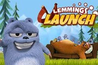 Lemmings Launch je klasická hra s kanónom
