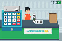 Pokiaľ hľadáte vzdelávaciu matematickú hru, je tu Grocery Cashier