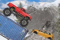 Hrajte zimnú edíciu hry Hard Wheels s monster truckom
