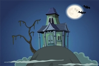 Halloweenska skrýša duchov je bezplatná online hra na zručnosti a skryté