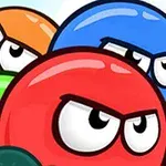 Pestrofarebné guľaté tváre s nahnevaným výrazom