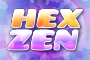 Farebný nadpis HEX ZEN na svetlom geometrickom pozadí