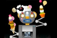 Pomôž robotovi naberať a servírovať chutné pochúťky v zmrzlinárni