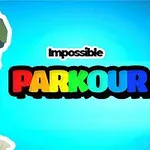 Postava s bradou a zelenou čiapkou na modrom pozadí s farebným nápisom Impossible Parkour
