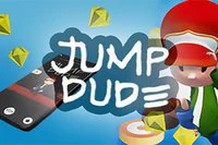 Chlapec musí skočiť z jednej platformy na druhú, aby sa dostal na druhú