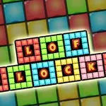Farebná mozaika štvorcov s nápisom LOF BLOCKS zo žltých, modrých, zelených a červených blokov
