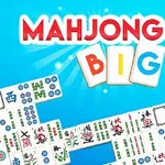 Pestré mahjong tituly na modrom pozadí s farebným nápisom