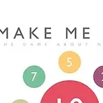 Text MAKE ME TEN s kruhmi obsahujúcimi čísla 5, 7, a 2 nad väčším červeným kruhom s číslom 10