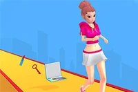 Pretek cez prekážky v Makeover Run je zábavná parkúrová hra