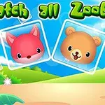 Farebné ilustrácie zvieratiek v bublinách na pozadí zeleného kopca a modrej oblohy
