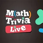 Farebné matematické symboly a text Math Trivia Live na tmavom pozadí
