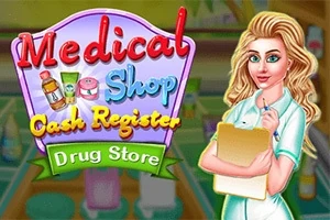 Na obrázku je ilustrácia ženy v zdravotníckej uniforme, ktorá drží klipboard, s farebným nápisom a medicínskymi produktmi na pozadí