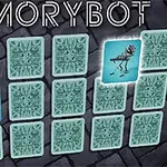 Séria kariet s robotmi na hernej doske s názvom Memorybot