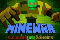 Užite si zábavnú hru s epickými bitkami MineWar Soldiers vs Zombies!