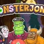 Karikatúra troch monštier v lese pod nápisom MONSTERJONG