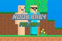 Noob Baby vs Pro Baby je skvelá dobrodružná hra pre dvoch hráčov