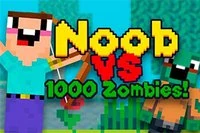 Vitajte v hre Noob Vs 1000 Zombies!