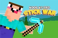 Noob vs Pro: Stick War je strategická 2D hra s Noobmi