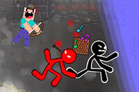 Noob používa luk na umlčanie hlučných Stickman susedov v tejto zábavnej